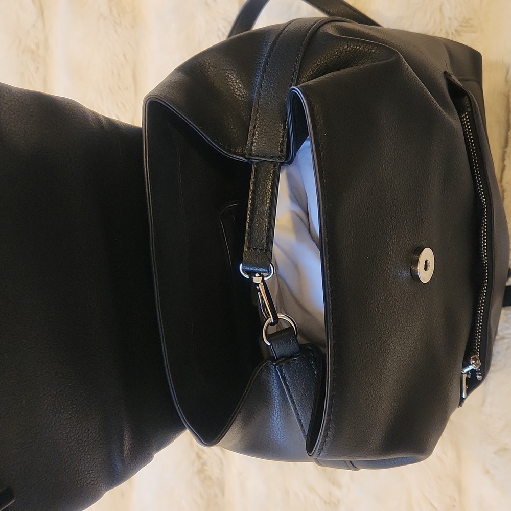 Zara Backpack with Flap Zips Black - Picture 7 of 16